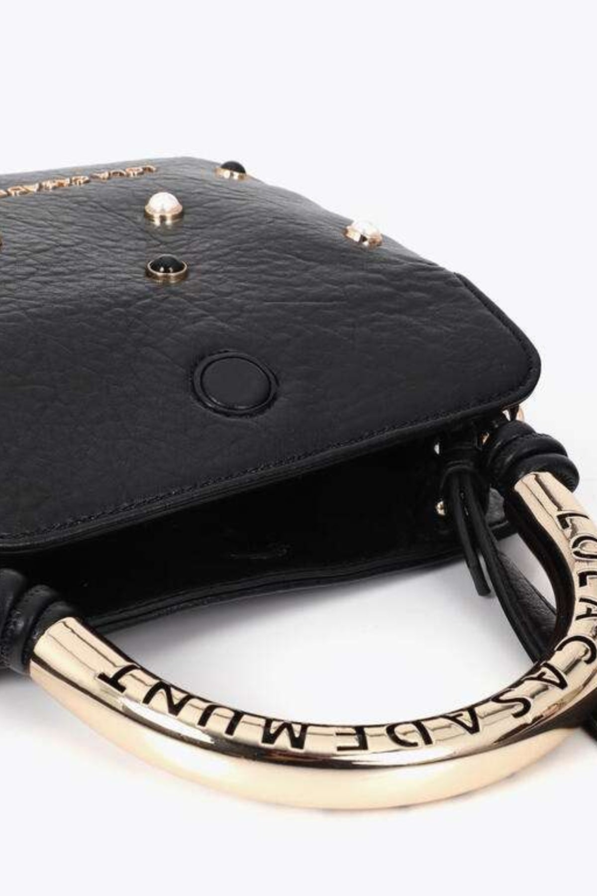 LOLA CASADEMUNT SMALL CROSSBODY BAG  STUDS en color NEGRO  (4)