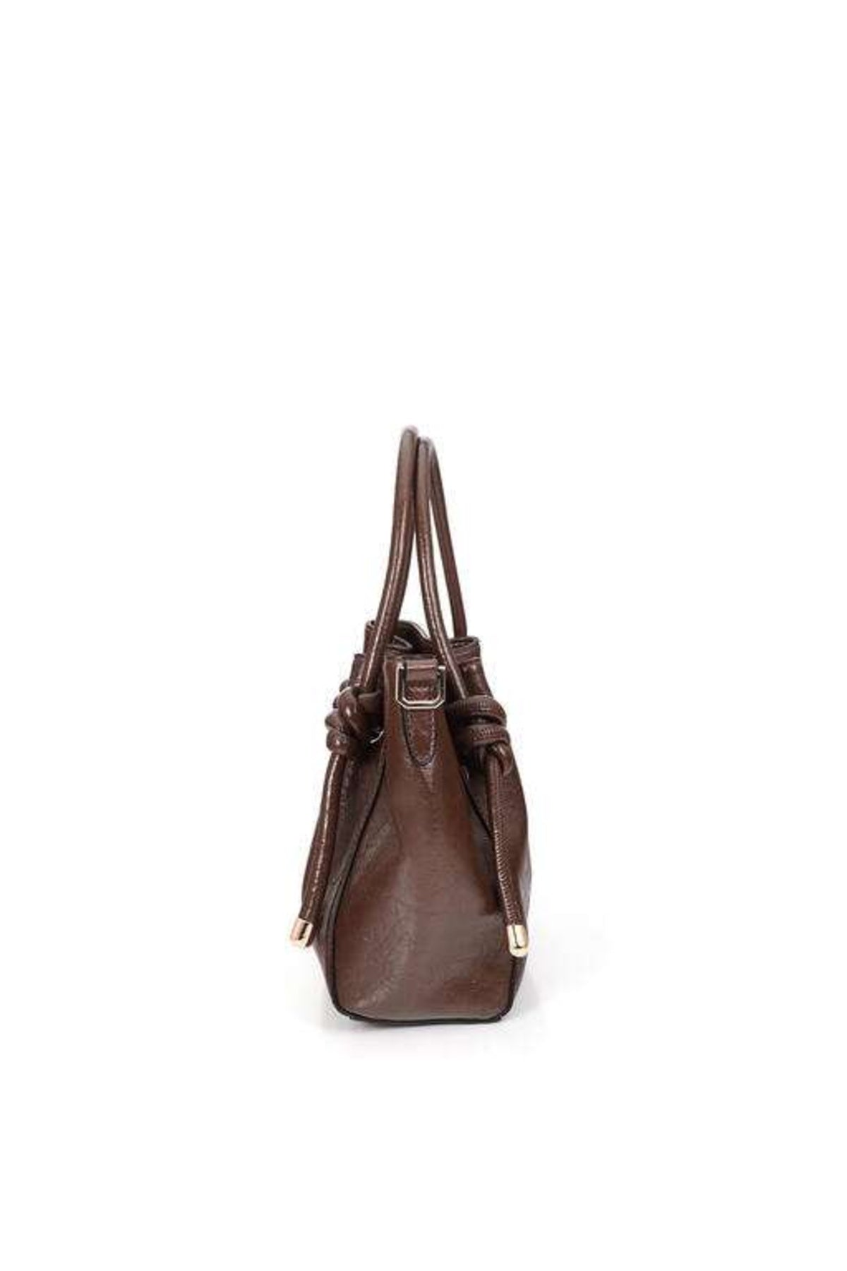 LOLA CASADEMUNT CROSSBODY BAG WITH METAL TUBE DETAIL WIT en color MARRON  (3)