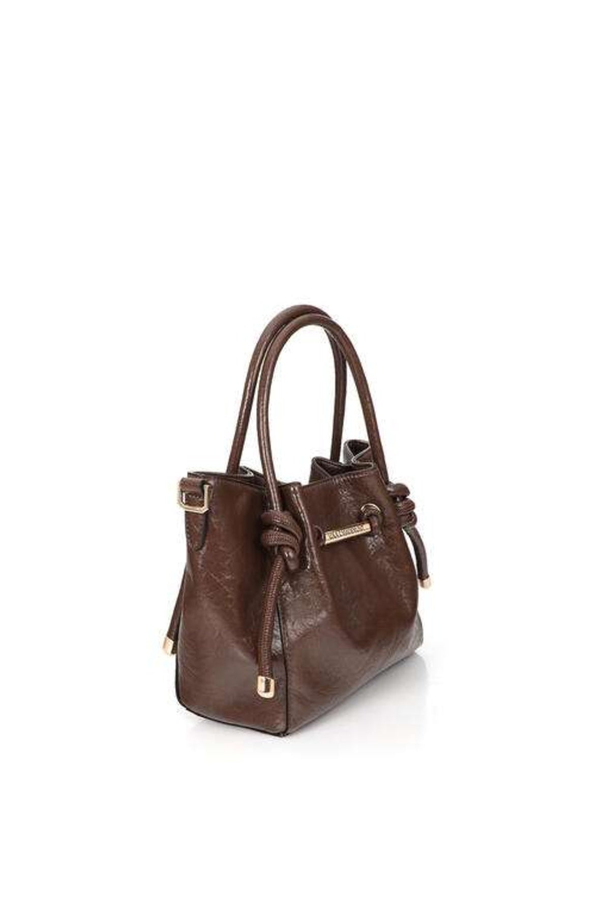 LOLA CASADEMUNT CROSSBODY BAG WITH METAL TUBE DETAIL WIT en color MARRON  (5)