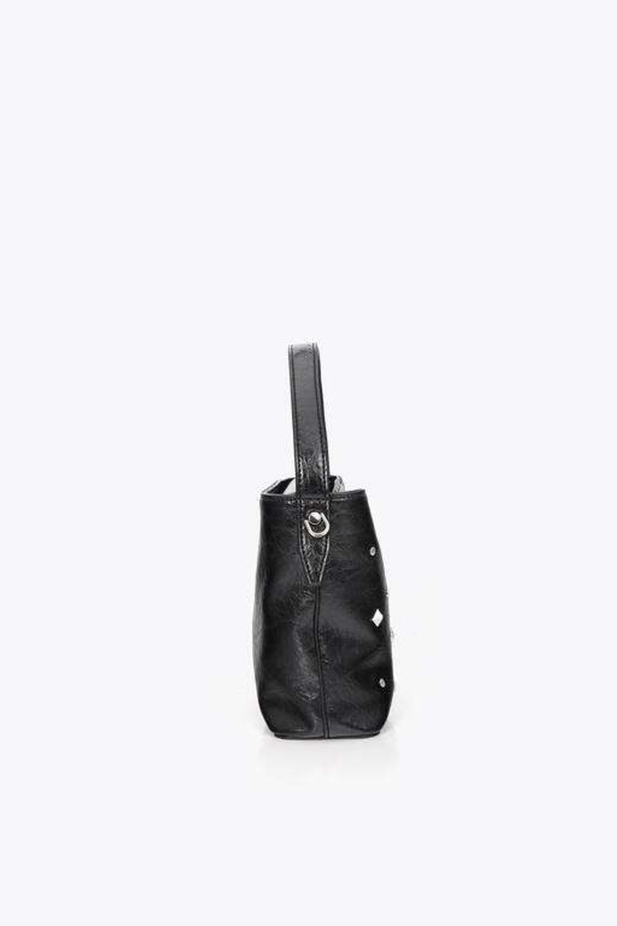 LOLA CASADEMUNT STAR AND HEART STUDDED SHOULDER BAG en color NEGRO  (3)