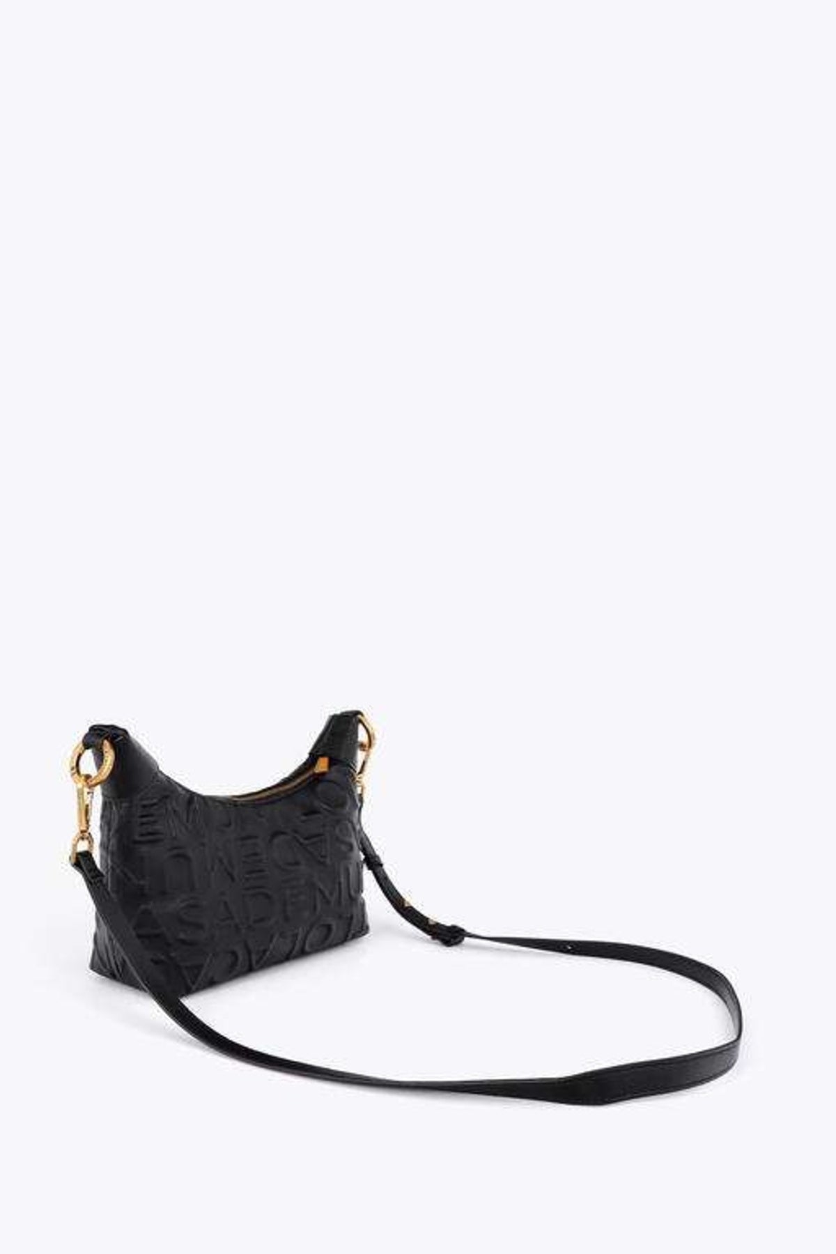 LOLA CASADEMUNT LEATHER EFFECT SHOULDER BAG WITH EMBOSSE en color NEGRO  (2)