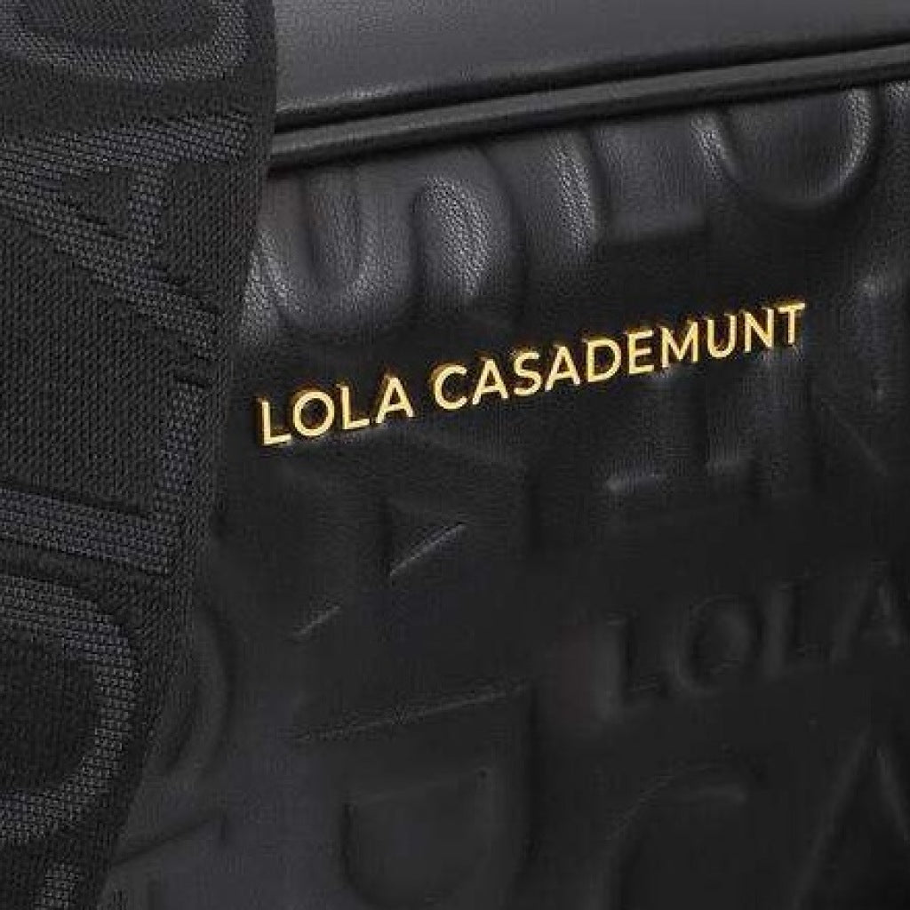 LOLA CASADEMUNT BASIC SHOULDER BAG en color NEGRO  (6)