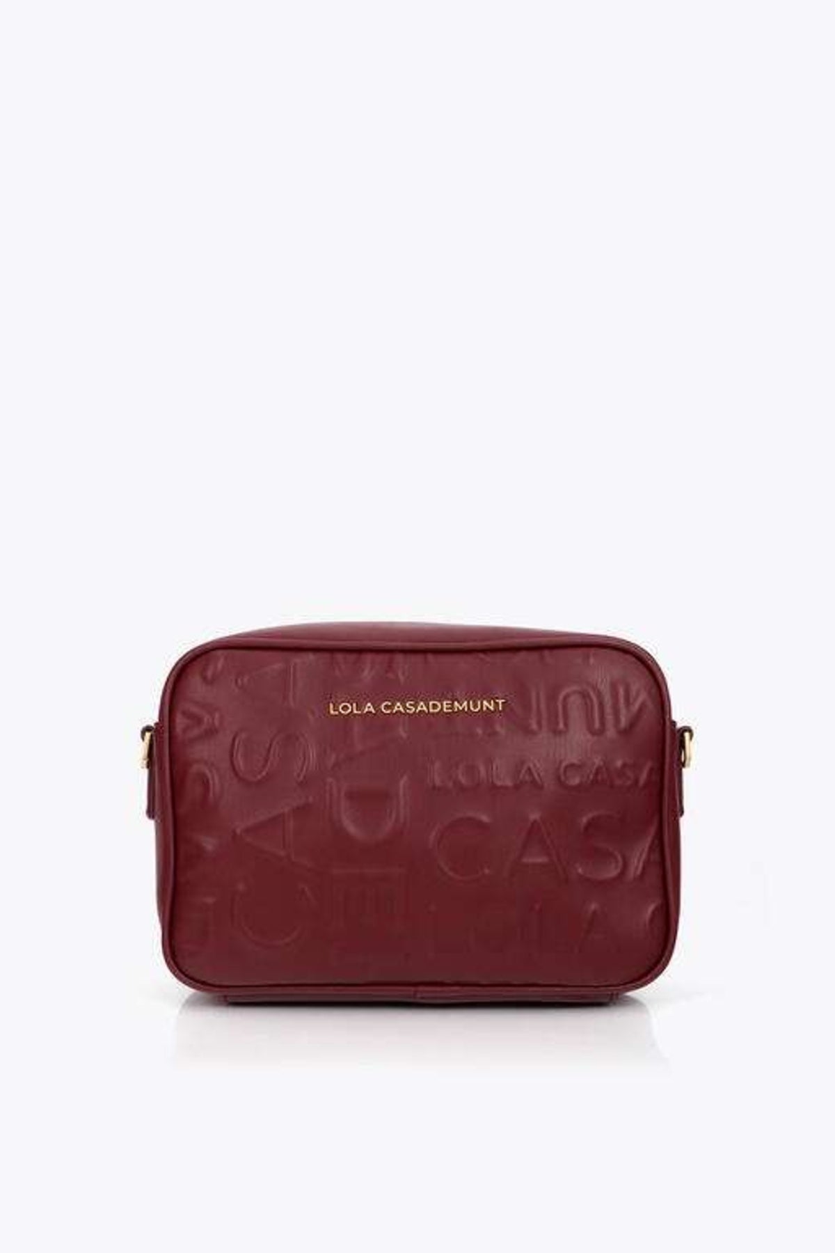 LOLA CASADEMUNT BASIC SHOULDER BAG en color BURDEOS  (3)