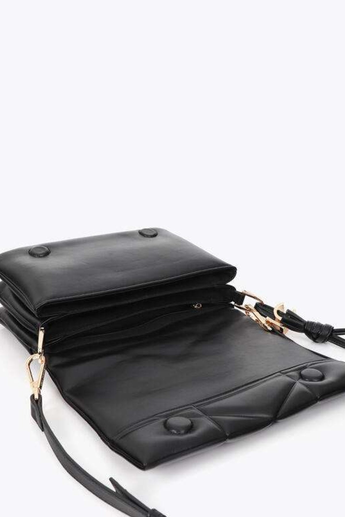 LOLA CASADEMUNT PADDED SHOULDER BAG WITH KNOT DETAIL WIT en color NEGRO  (2)