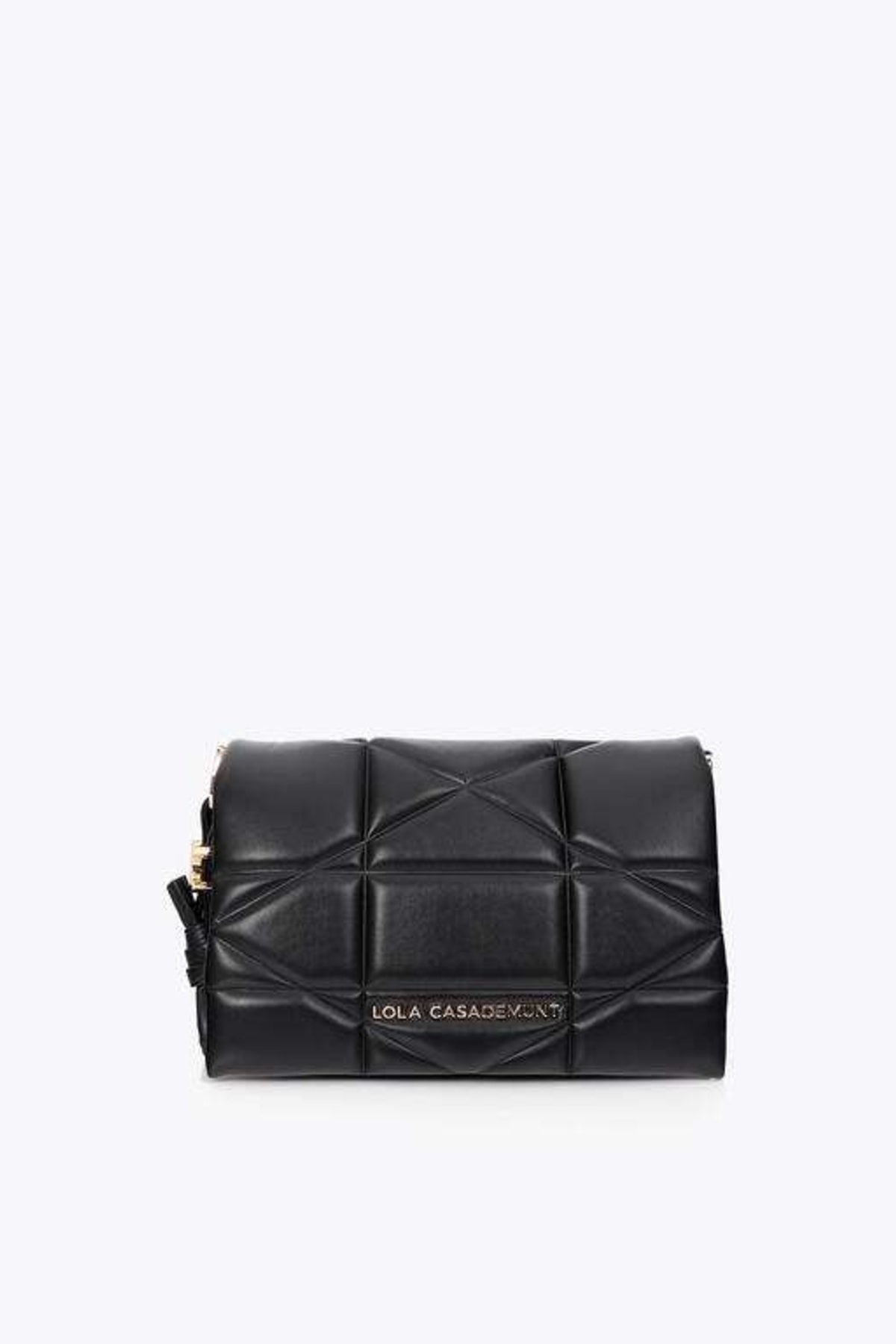 LOLA CASADEMUNT PADDED SHOULDER BAG WITH KNOT DETAIL WIT en color NEGRO  (4)