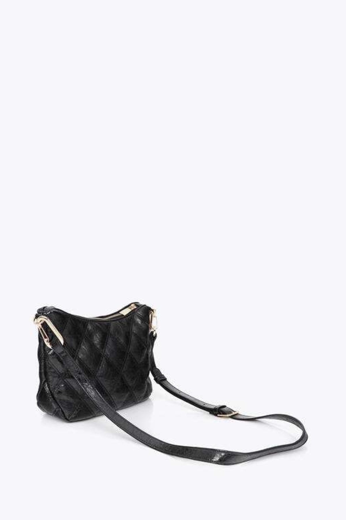 LOLA CASADEMUNT PADDED SHOULDER STRAP WITH DOUBLE STITCH en color NEGRO  (2)