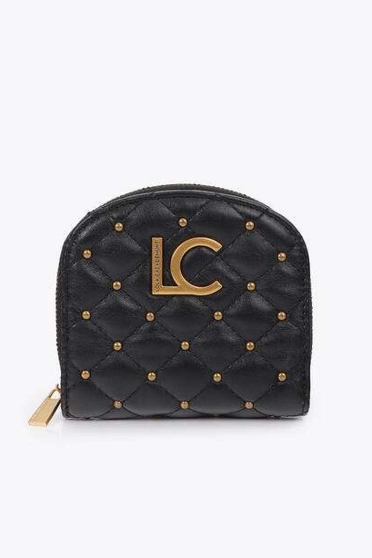 LOLA CASADEMUNT PADDED FAUX LEATHER COIN PURSE WITH MINI en color NEGRO  (1)