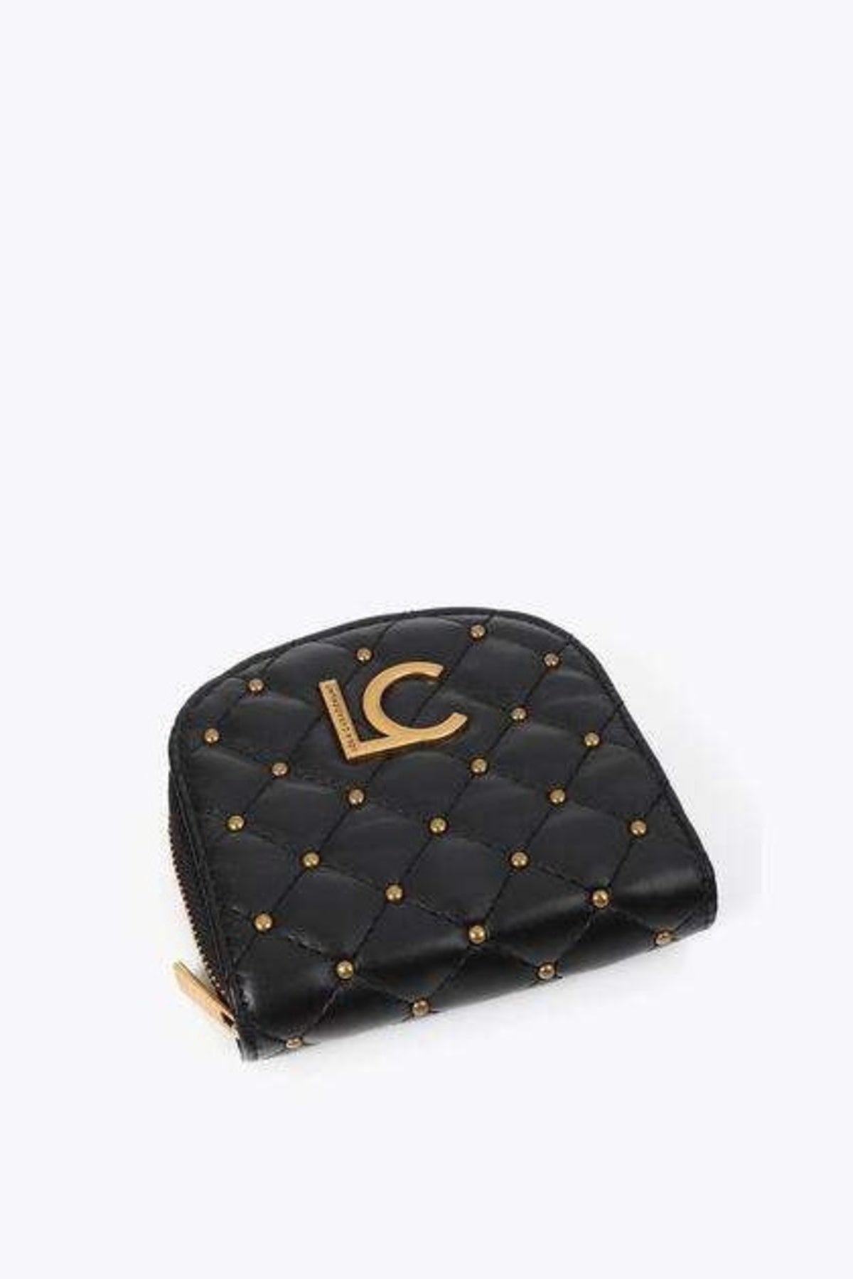 LOLA CASADEMUNT PADDED FAUX LEATHER COIN PURSE WITH MINI en color NEGRO  (4)
