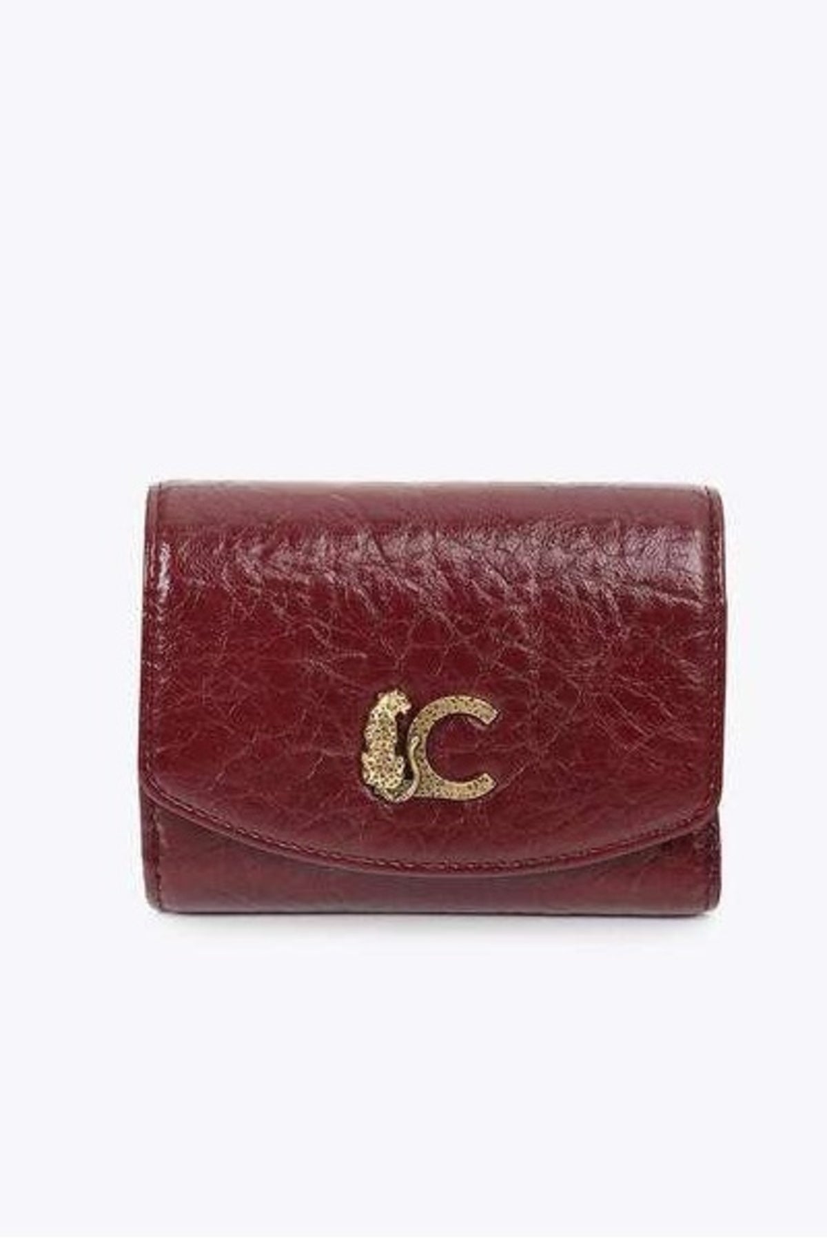 LOLA CASADEMUNT CROCODILE EFFECT COIN PURSE en color BURDEOS  (1)
