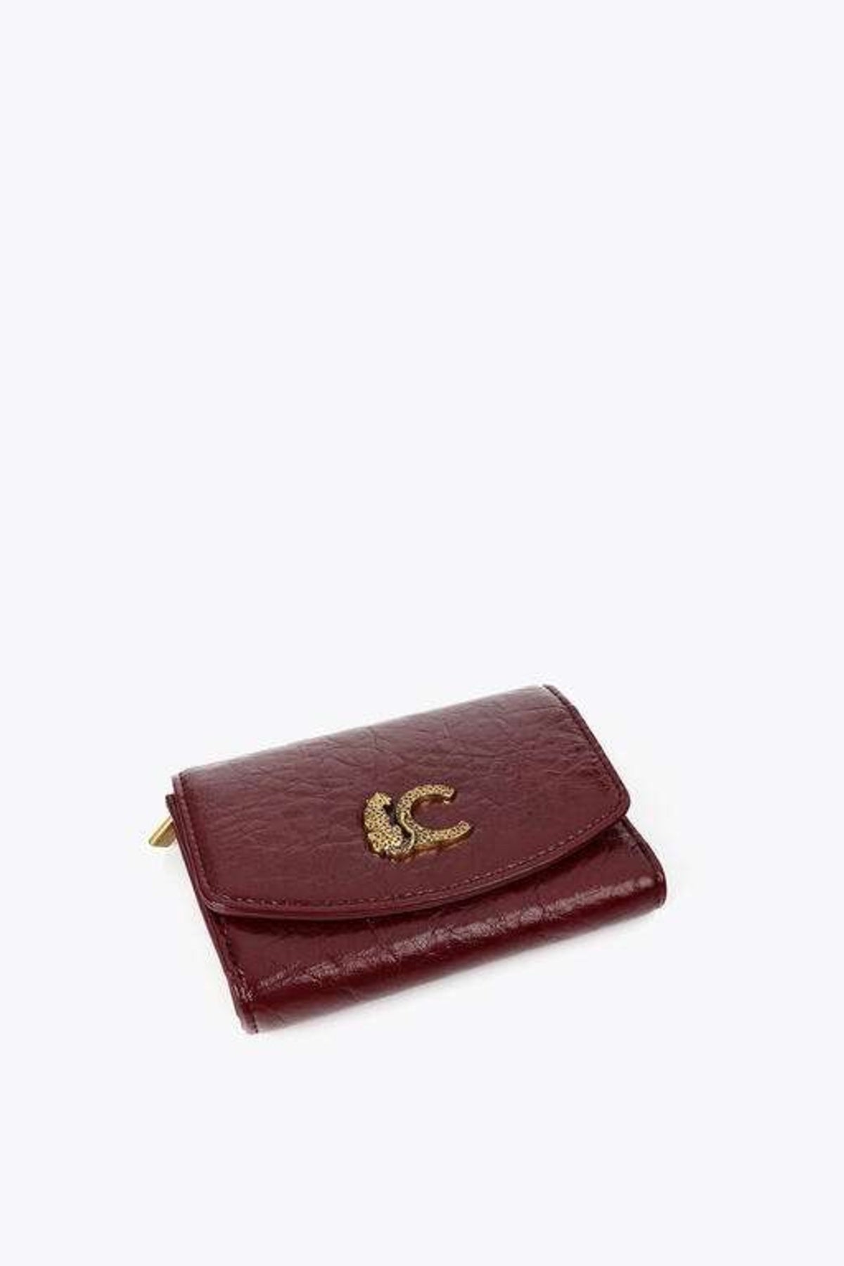 LOLA CASADEMUNT CROCODILE EFFECT COIN PURSE en color BURDEOS  (2)