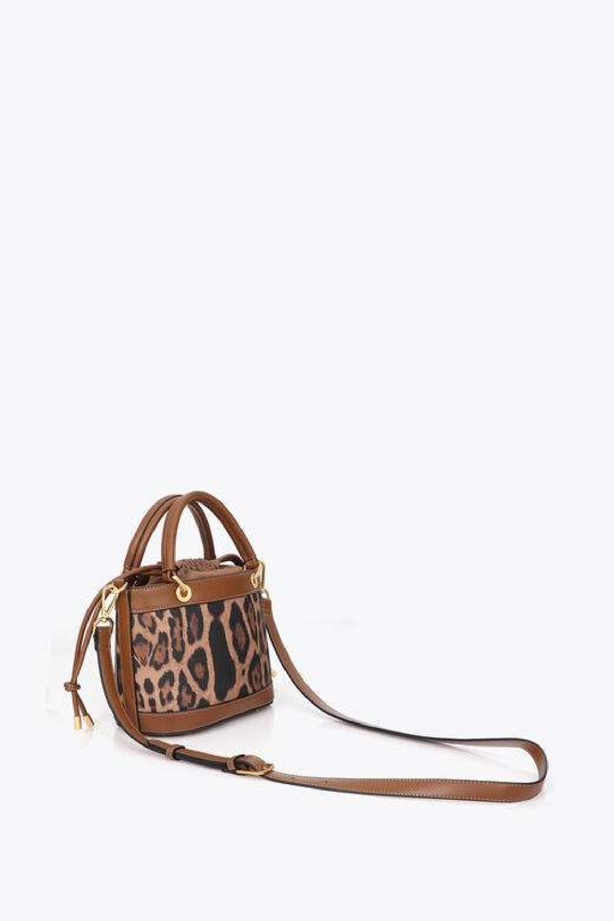 LOLA CASADEMUNT COMBINED BUCKET BAG WITH LEATHER EFFECT  en color ANIMAL PRINT  (5)