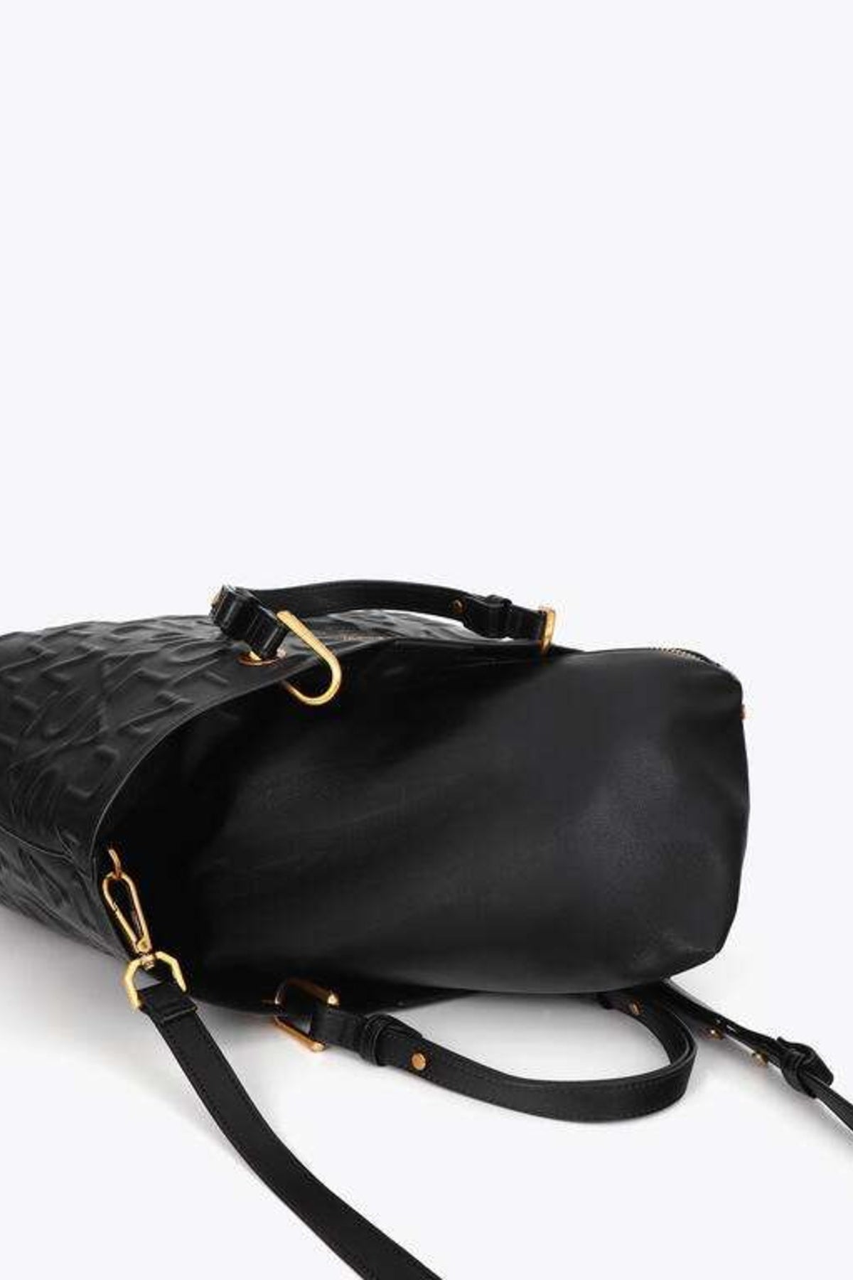 LOLA CASADEMUNT LEATHER EFFECT SHOPPER WITH EMBOSSED MON en color NEGRO  (5)
