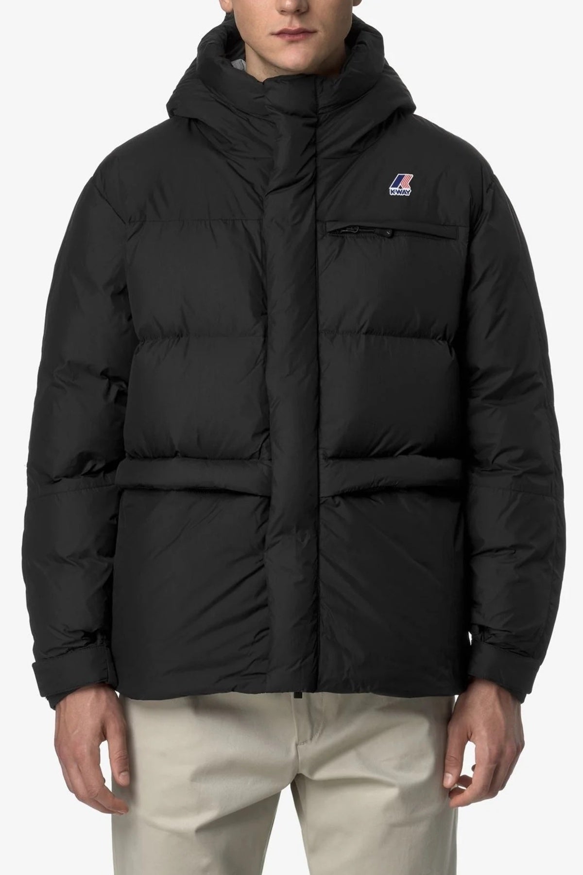 K-WAY LE VRAI . AURELE HEAVY WARM en color NEGRO  (1)