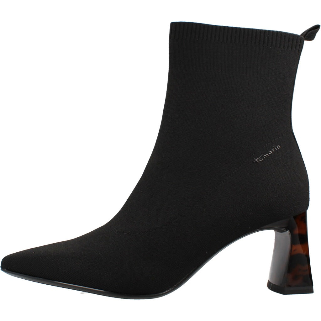 TAMARIS   BOTIN TACON en color NEGRO  (2)