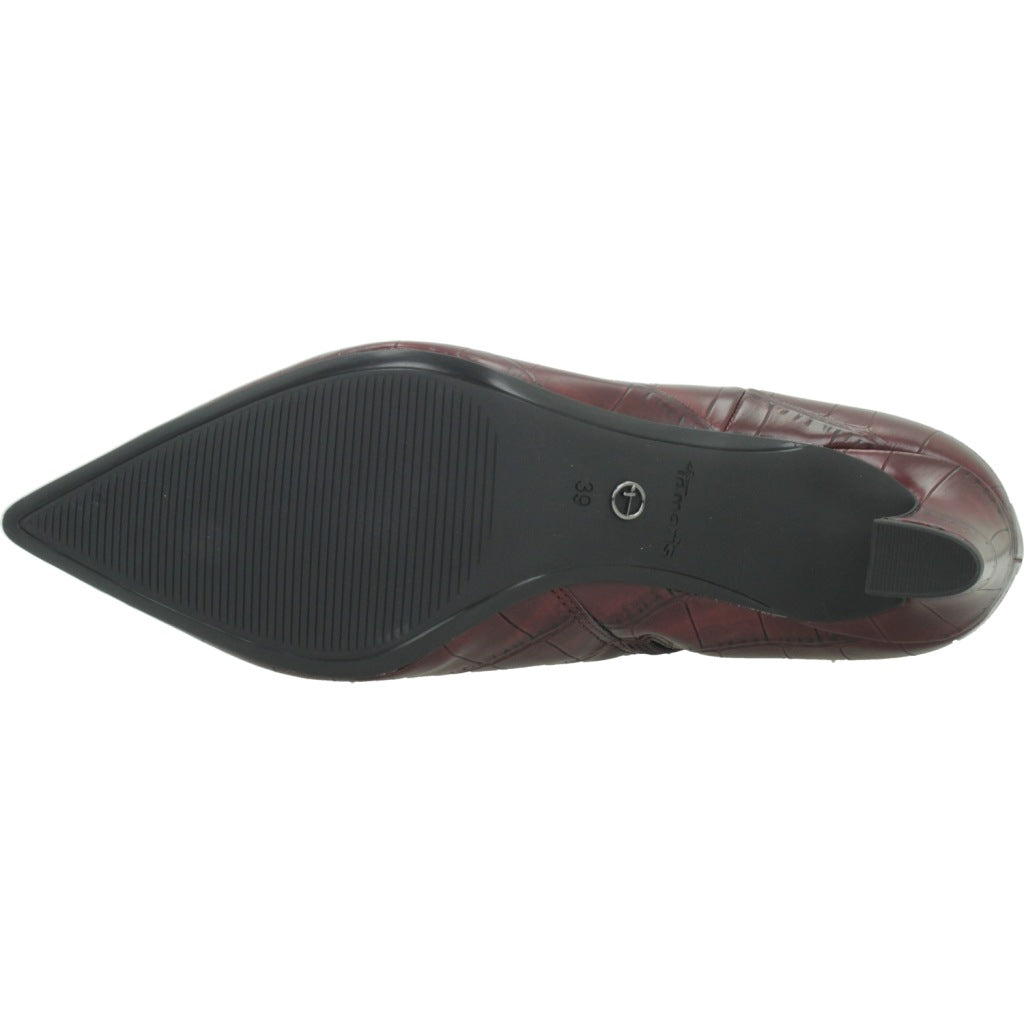 TAMARIS   BOTIN TACON en color BURDEOS  (6)