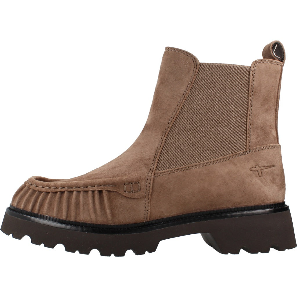 TAMARIS   BOTIN GOMAS LATERALES en color MARRON CLARO  (2)