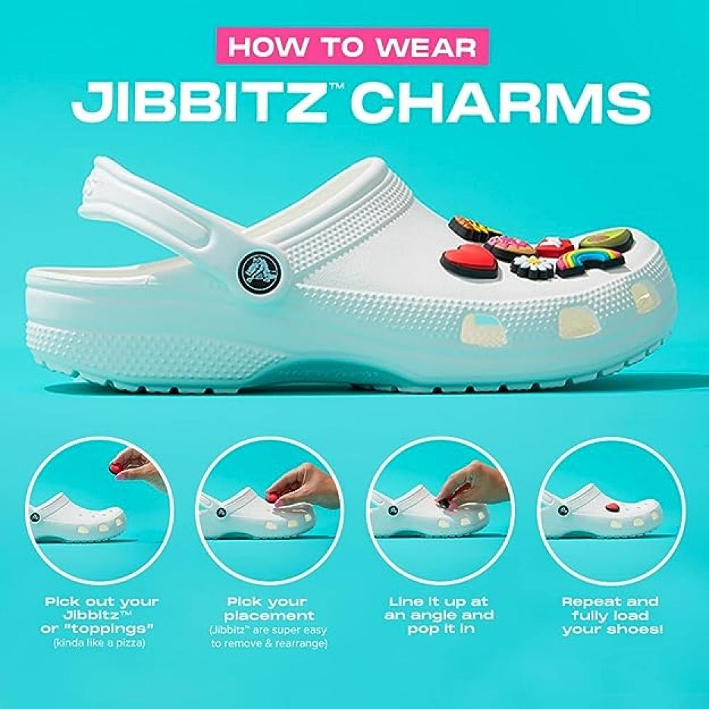 CROCS JIBBITS CHARMS  SMILEY BRAND SMILEY FACE en color AMARILLO  (6)