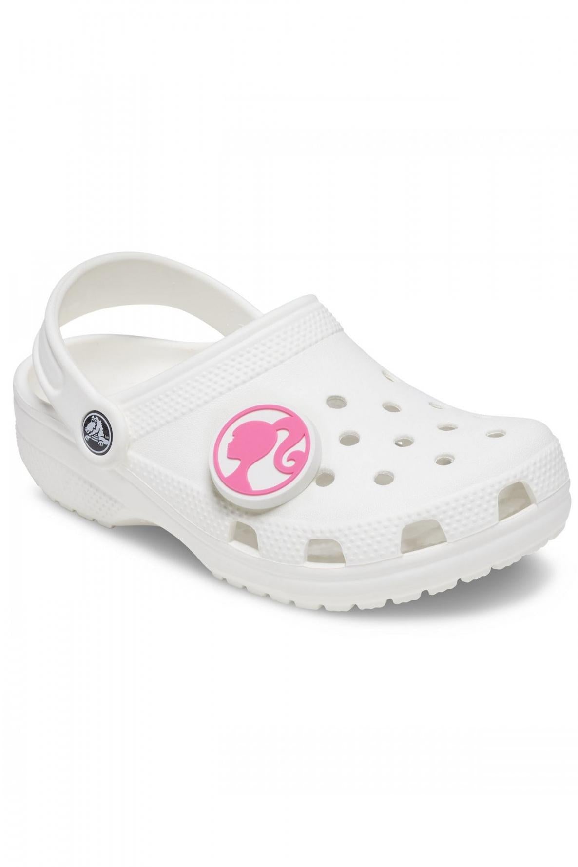CROCS JIBBITS CHARMS  BARBIE en color ROSA  (2)