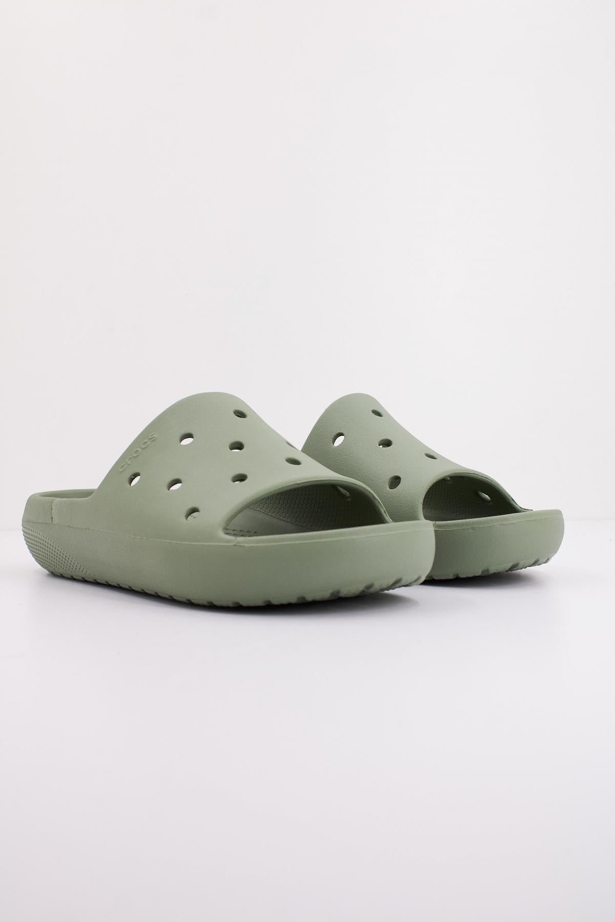 CROCS  CLASSIC SLIDE V U en color VERDE  (2)