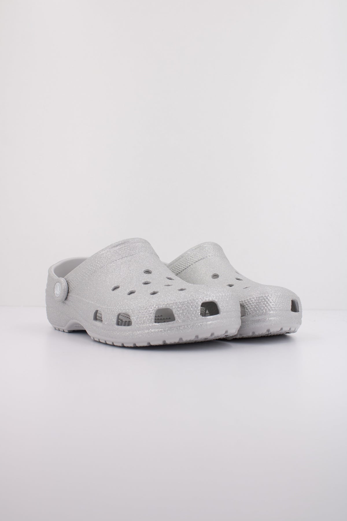 CROCS  CLASSIC GLITTER CLOG en color GRIS  (2)