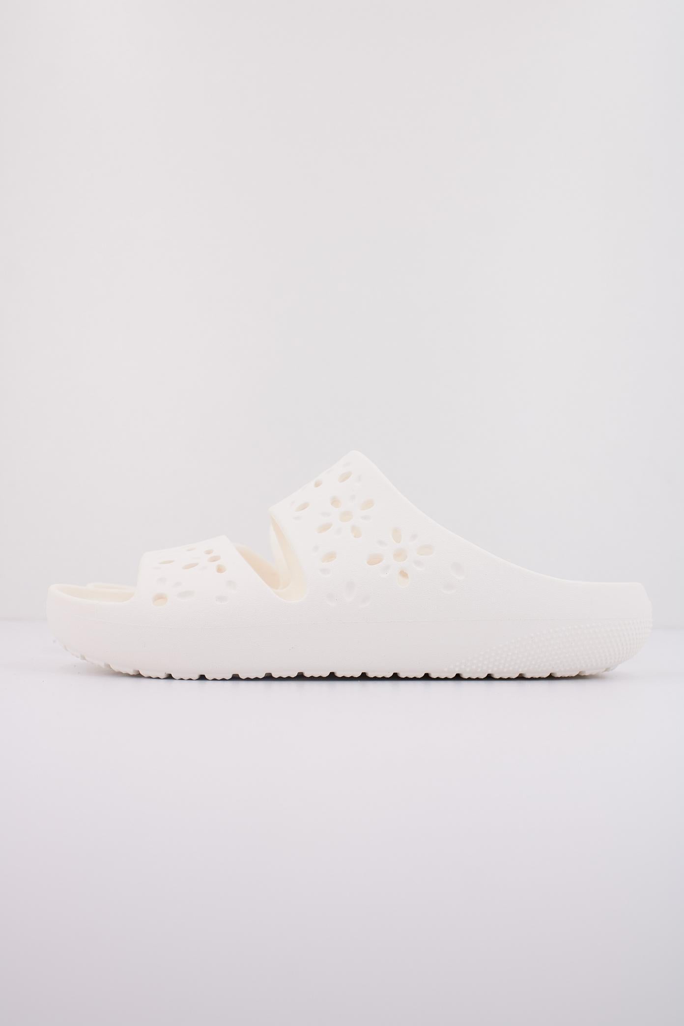 CROCS CLASSIC FLORAL CUT OUT SAND en color BLANCO  (1)