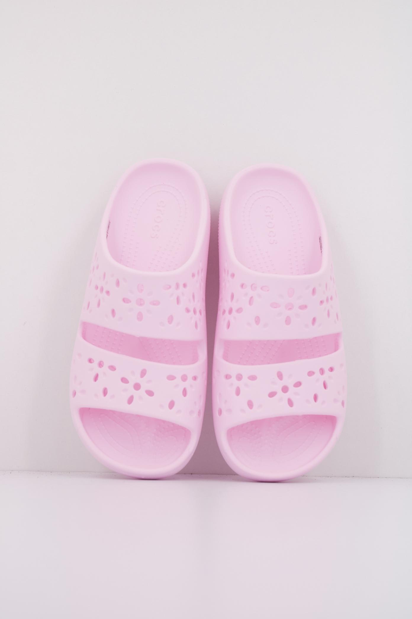 CROCS CLASSIC FLORAL CUT OUT SAND en color ROSA  (3)