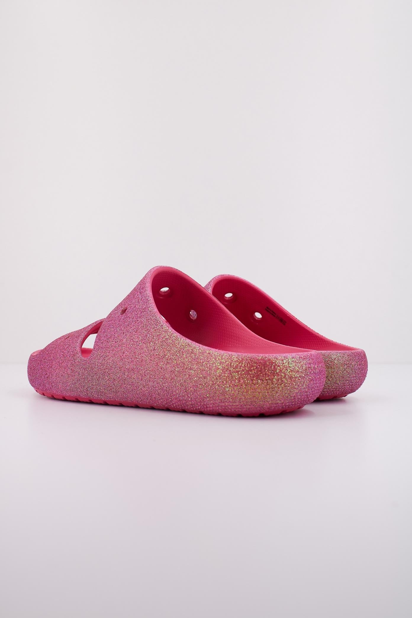 CROCS CLASSIC IRIDESCENT GLTTR en color ROSA  (4)