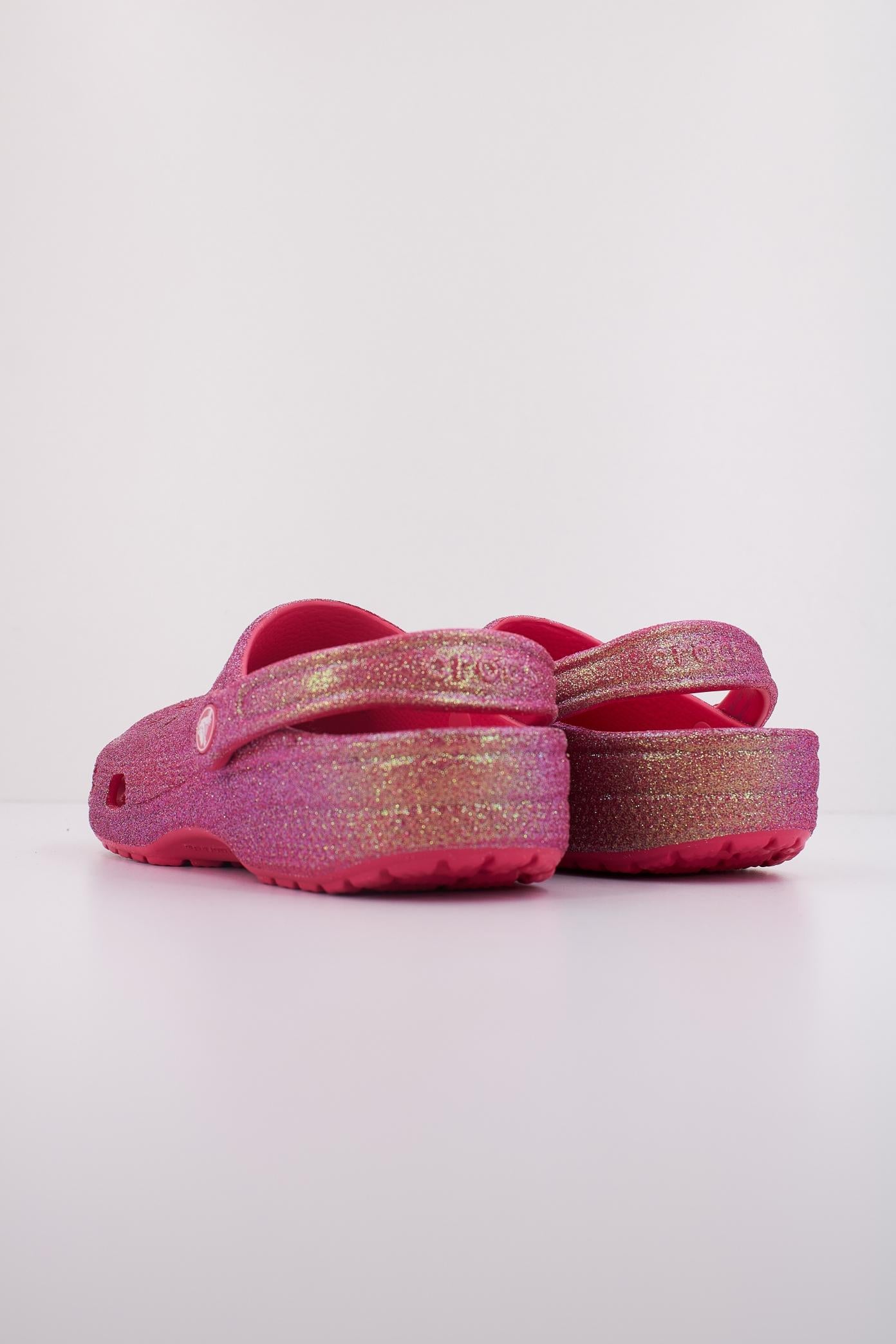 CROCS CLASSIC IRIDESCENT GLITTER en color ROSA  (3)