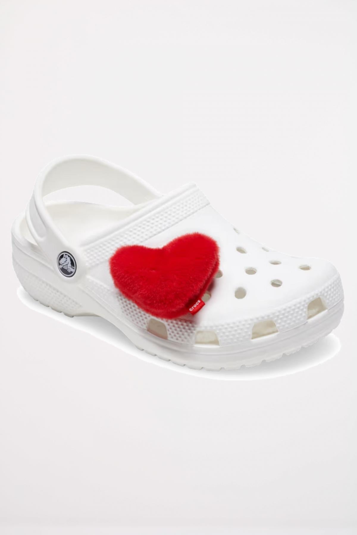 CROCS RED FUZZY HEART en color ROJO  (3)