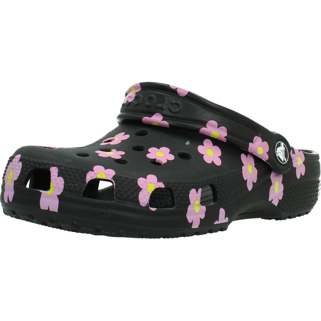 CROCS CLASSIC FLOWER CLOG en color NEGRO  (1)