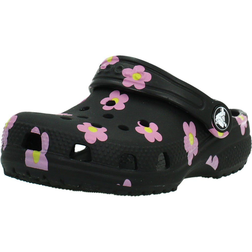 CROCS CLASSIC FLOWER CLOG en color NEGRO  (1)