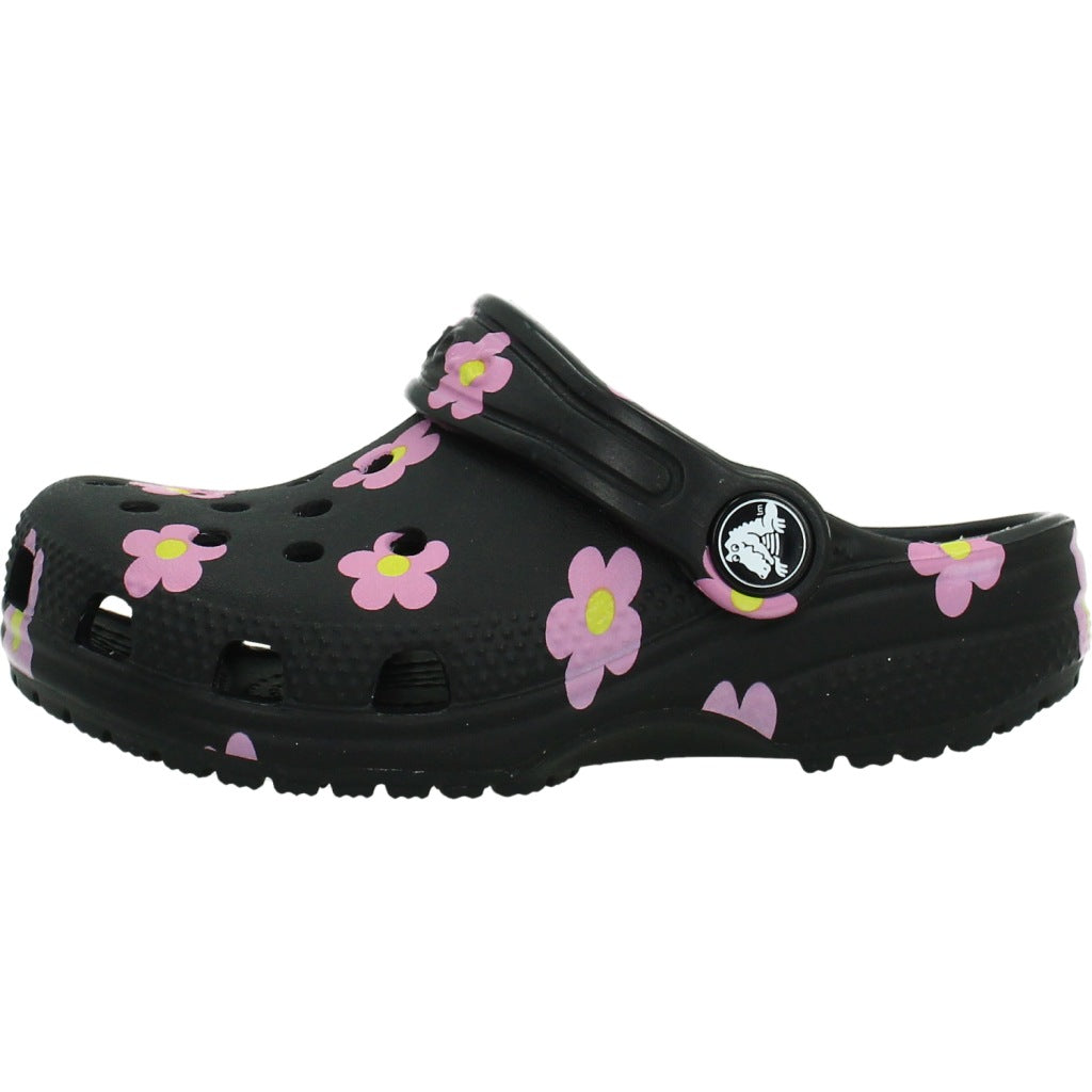 CROCS CLASSIC FLOWER CLOG en color NEGRO  (2)