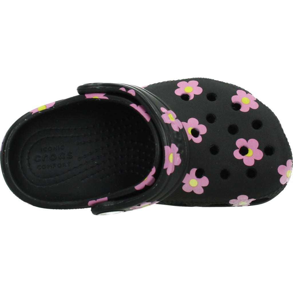 CROCS CLASSIC FLOWER CLOG en color NEGRO  (6)