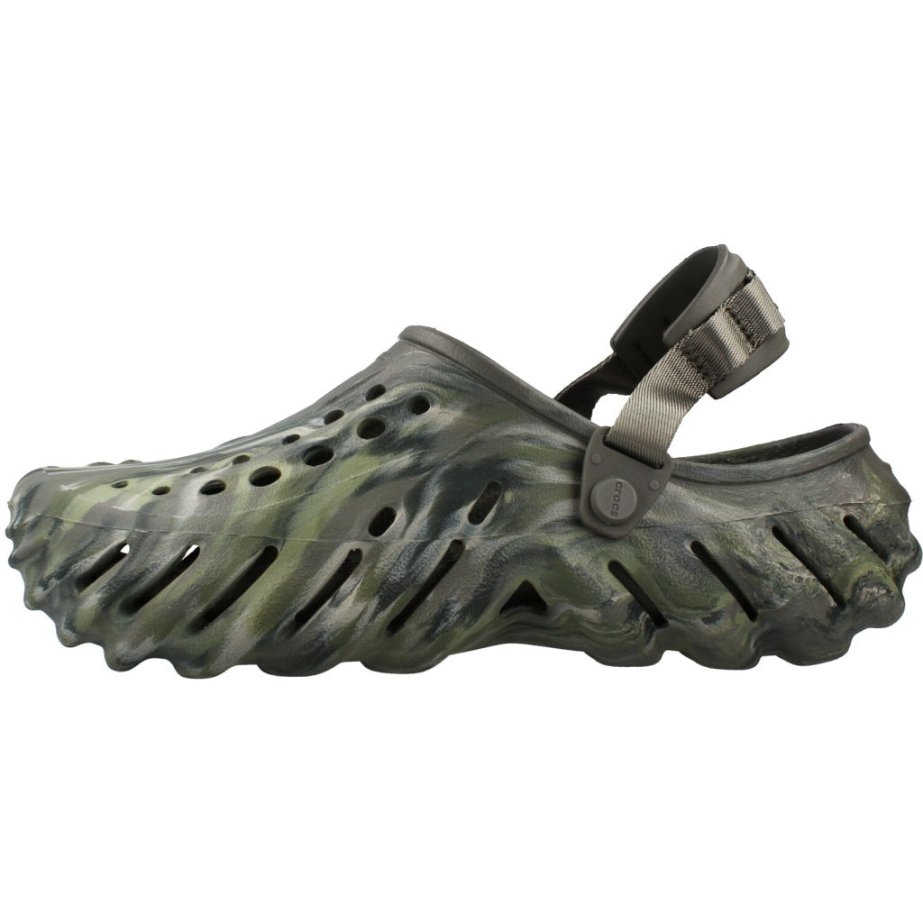 CROCS ZUHECOS ECHO MARBLED CLOG en color VERDE  (2)