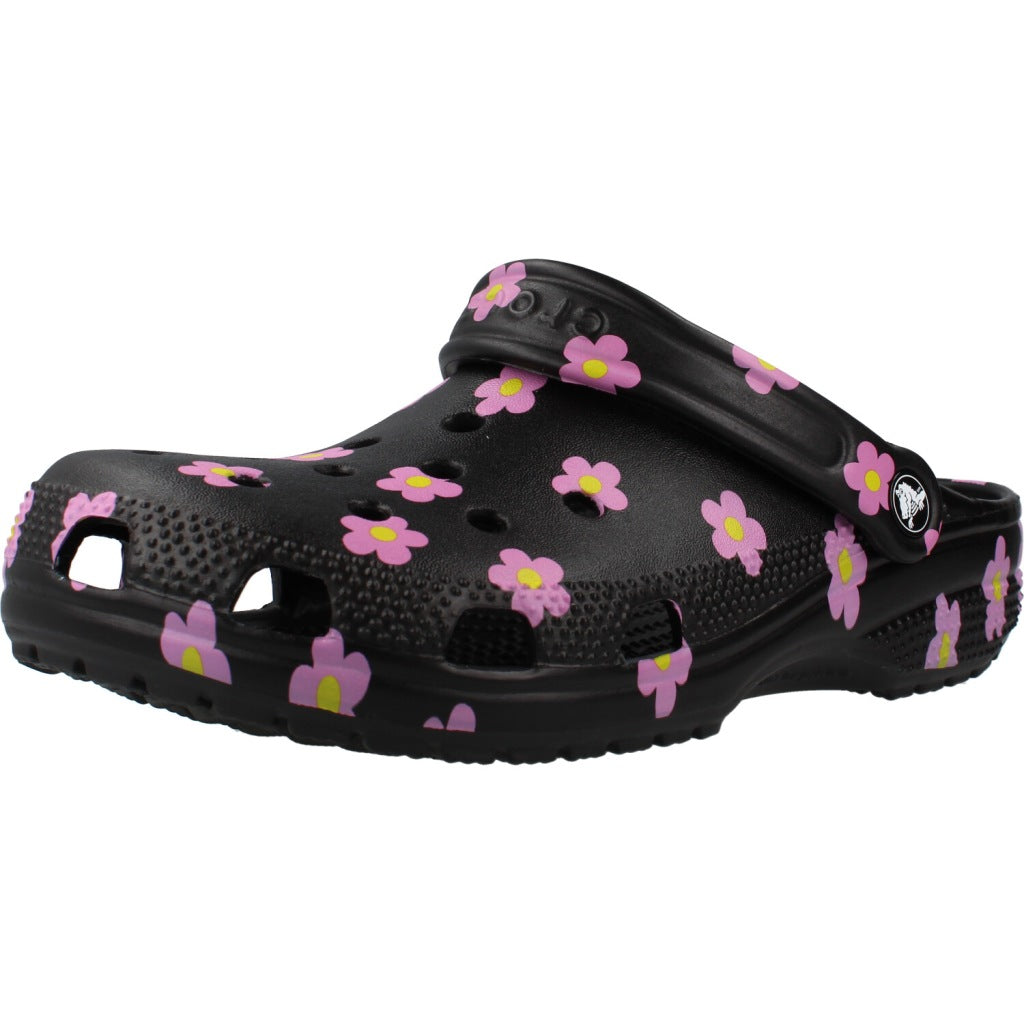 CROCS SANDALIA CLASSIC FLOWER CLO en color NEGRO  (1)