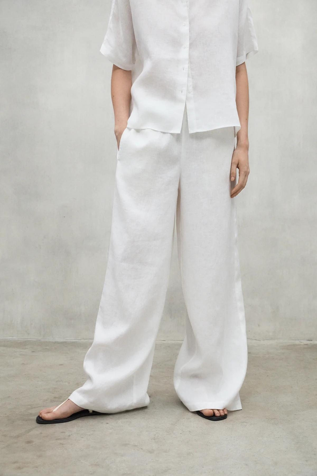 ECOALF MOSSIALF PANTS WOMAN en color BLANCO  (1)