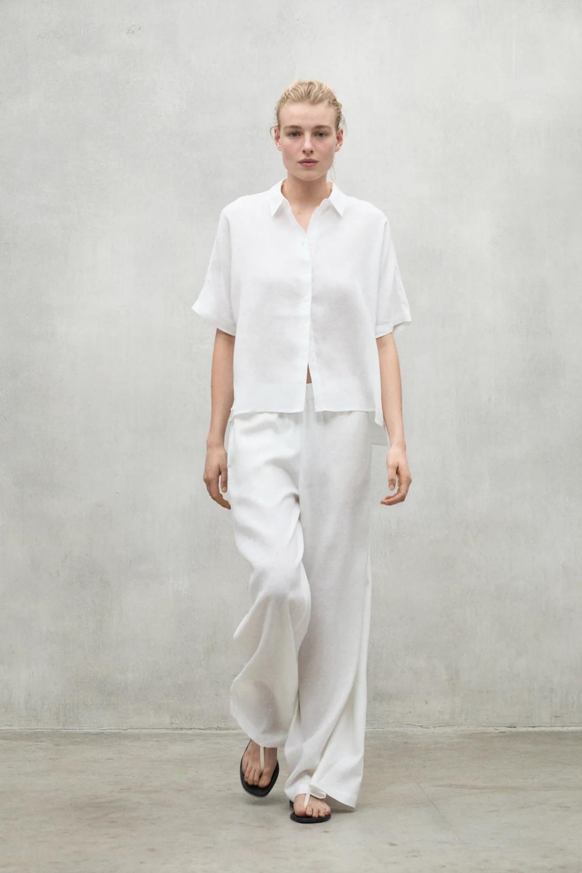 ECOALF MOSSIALF PANTS WOMAN en color BLANCO  (4)