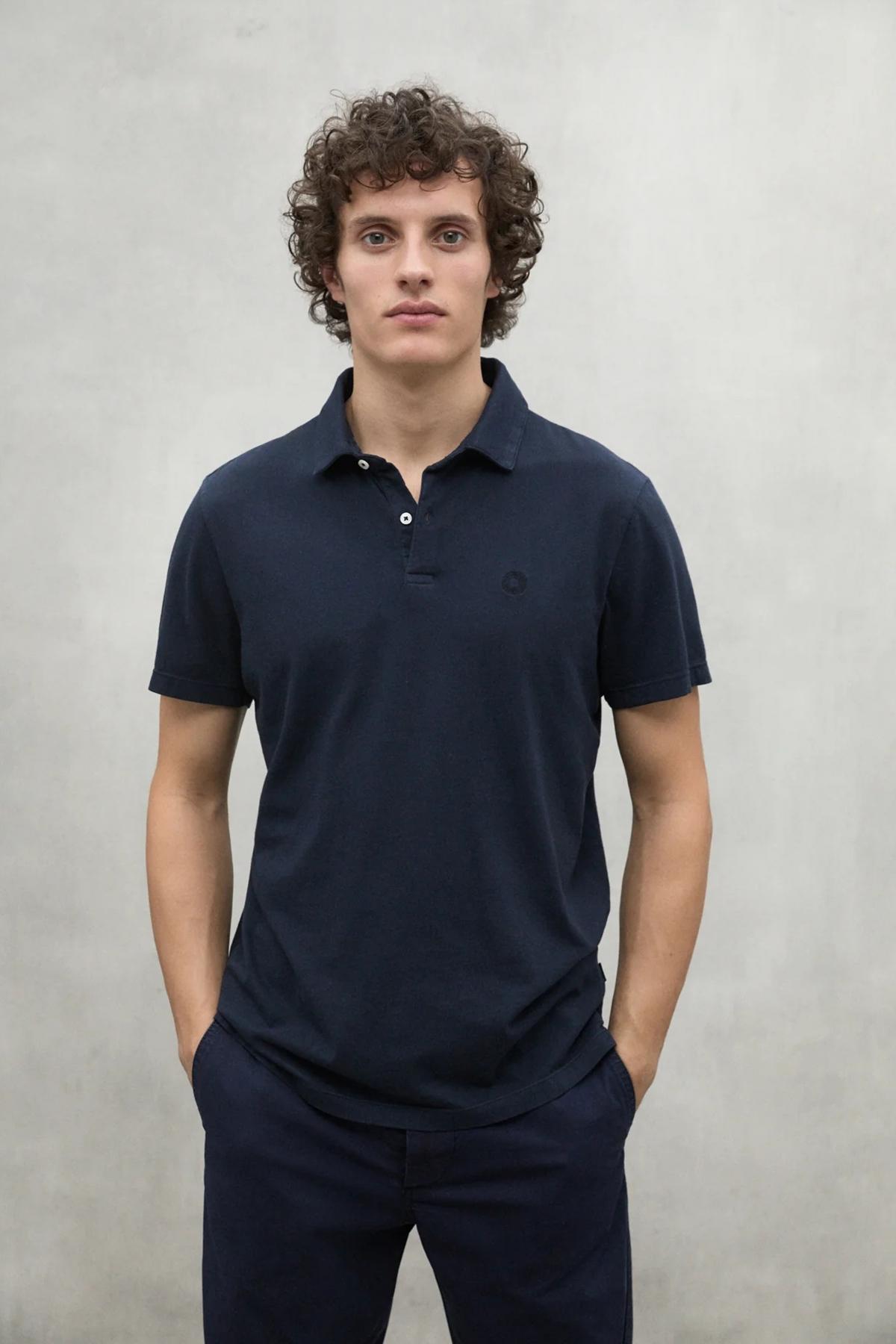 ECOALF THEOALF POLO MAN en color AZUL  (1)