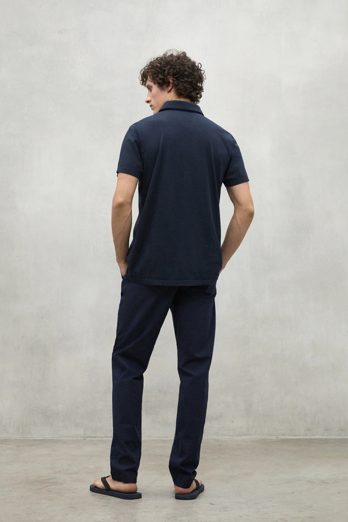 ECOALF THEOALF POLO MAN en color AZUL  (3)