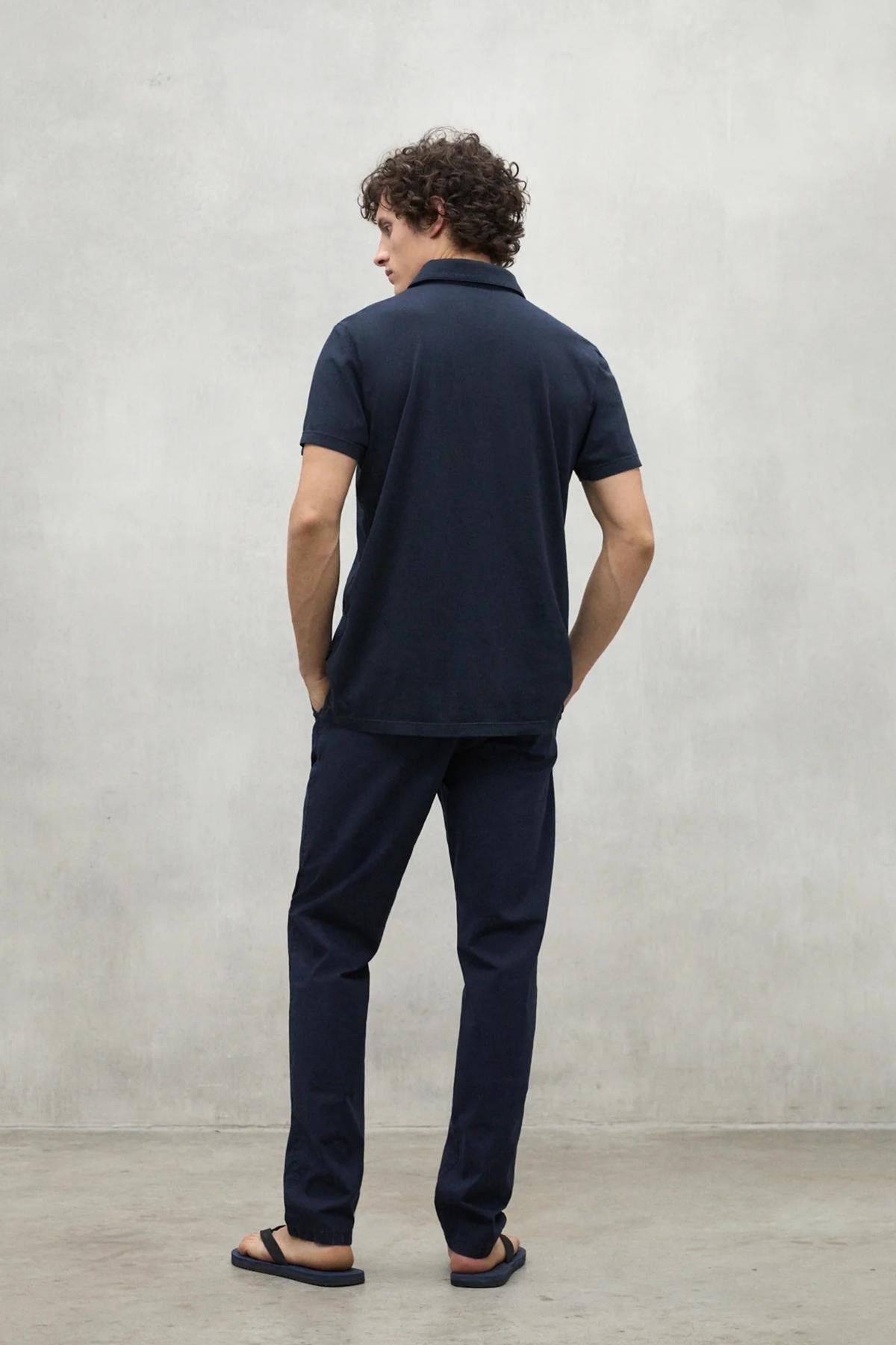 ECOALF THEOALF POLO MAN en color AZUL  (3)