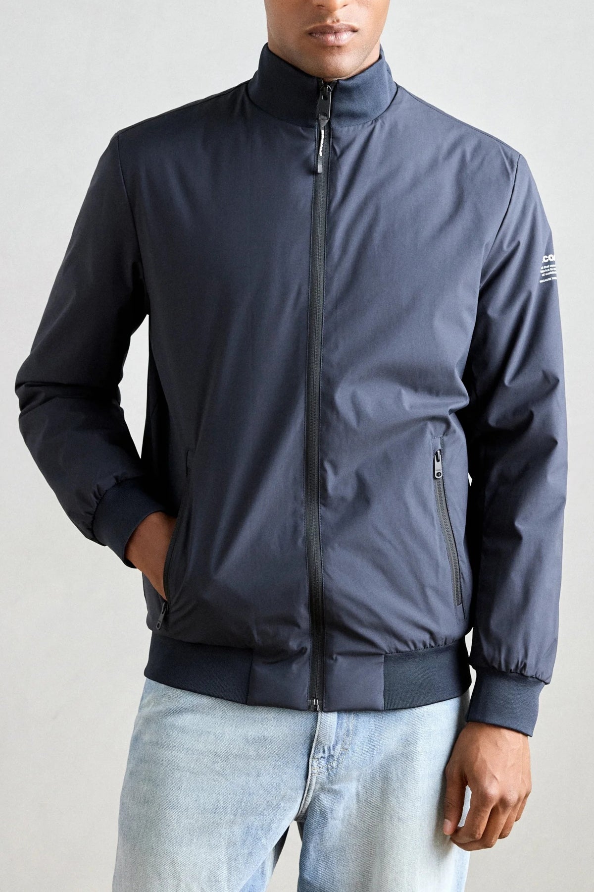ECOALF JAIME JACKET en color AZUL  (1)