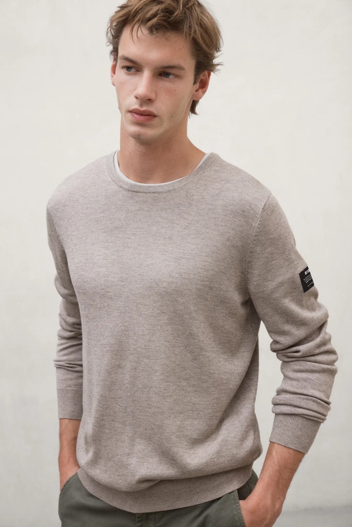 ECOALF MCMGAKNBAYON BAYONA KNIT MAN en color BEIS  (1)