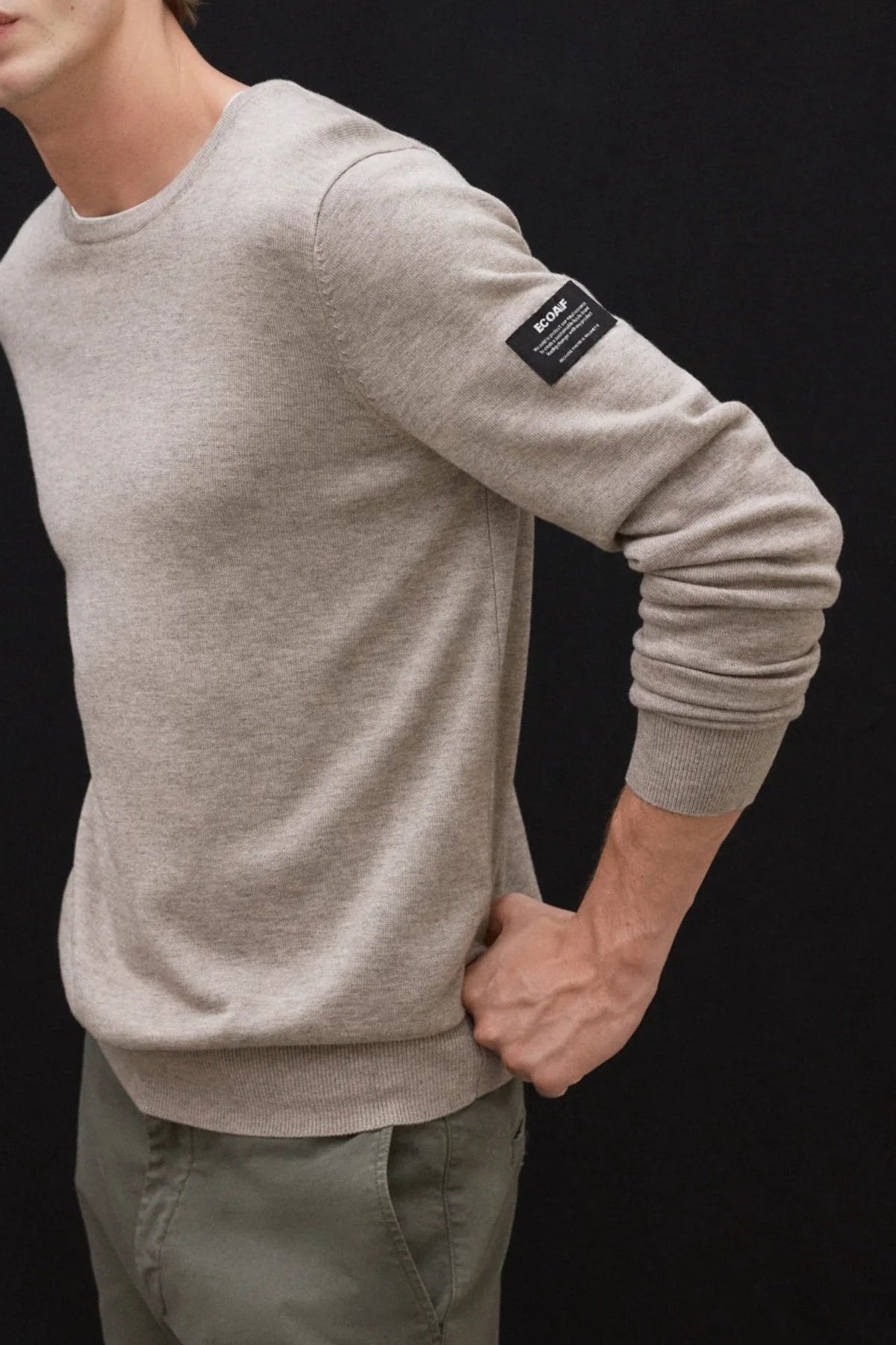 ECOALF MCMGAKNBAYON BAYONA KNIT MAN en color BEIS  (3)