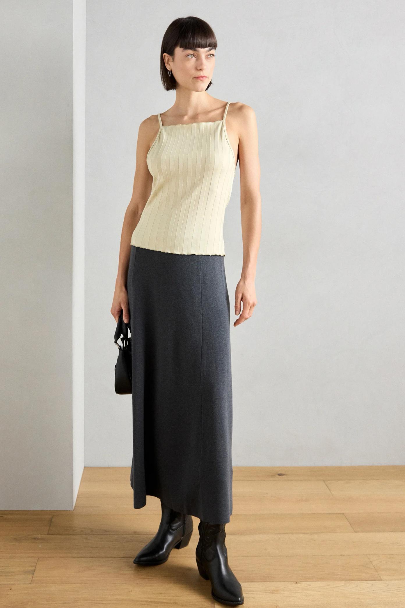 ECOALF  IMA SKIRT WOMAN  en color GRIS  (1)