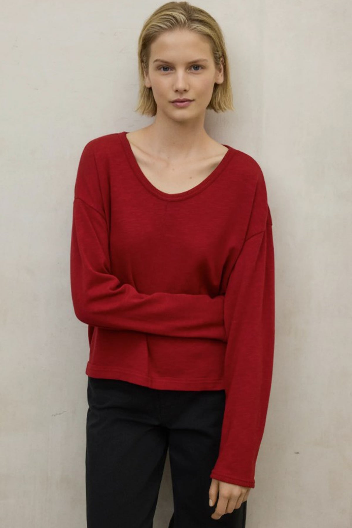 ECOALF ADRAGA T-SHIRT en color ROJO  (1)
