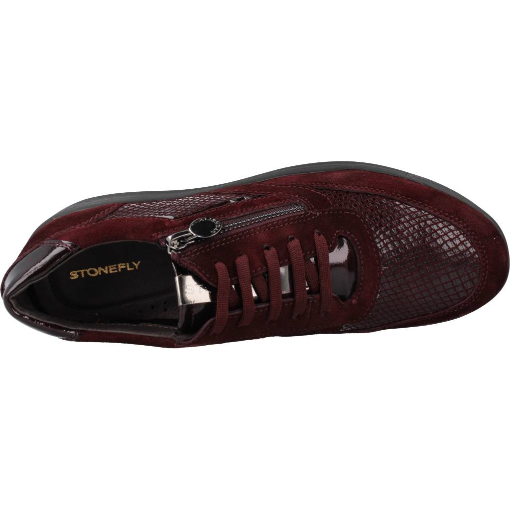 STONEFLY  ROCK  VELOUR/PRINT SNAKE en color BURDEOS  (7)