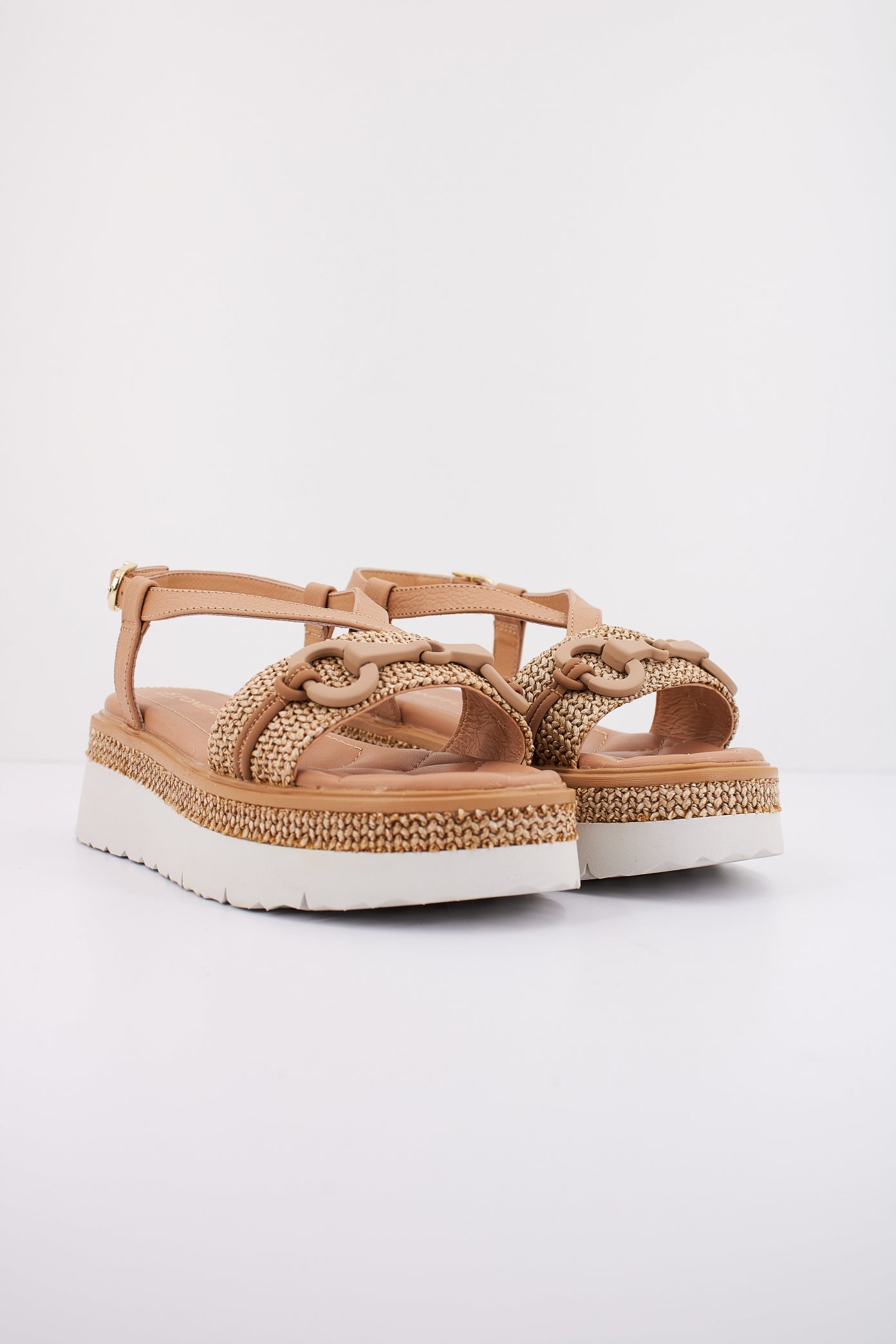 STONEFLY SOLES  NAPPA LTH/RAFFIA en color MARRON  (2)