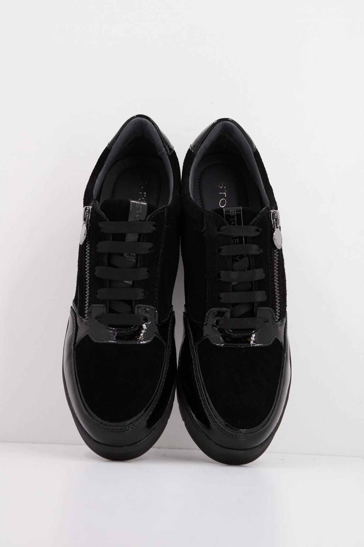 STONEFLY CREAM  VELOUR/S PATENT en color NEGRO  (3)