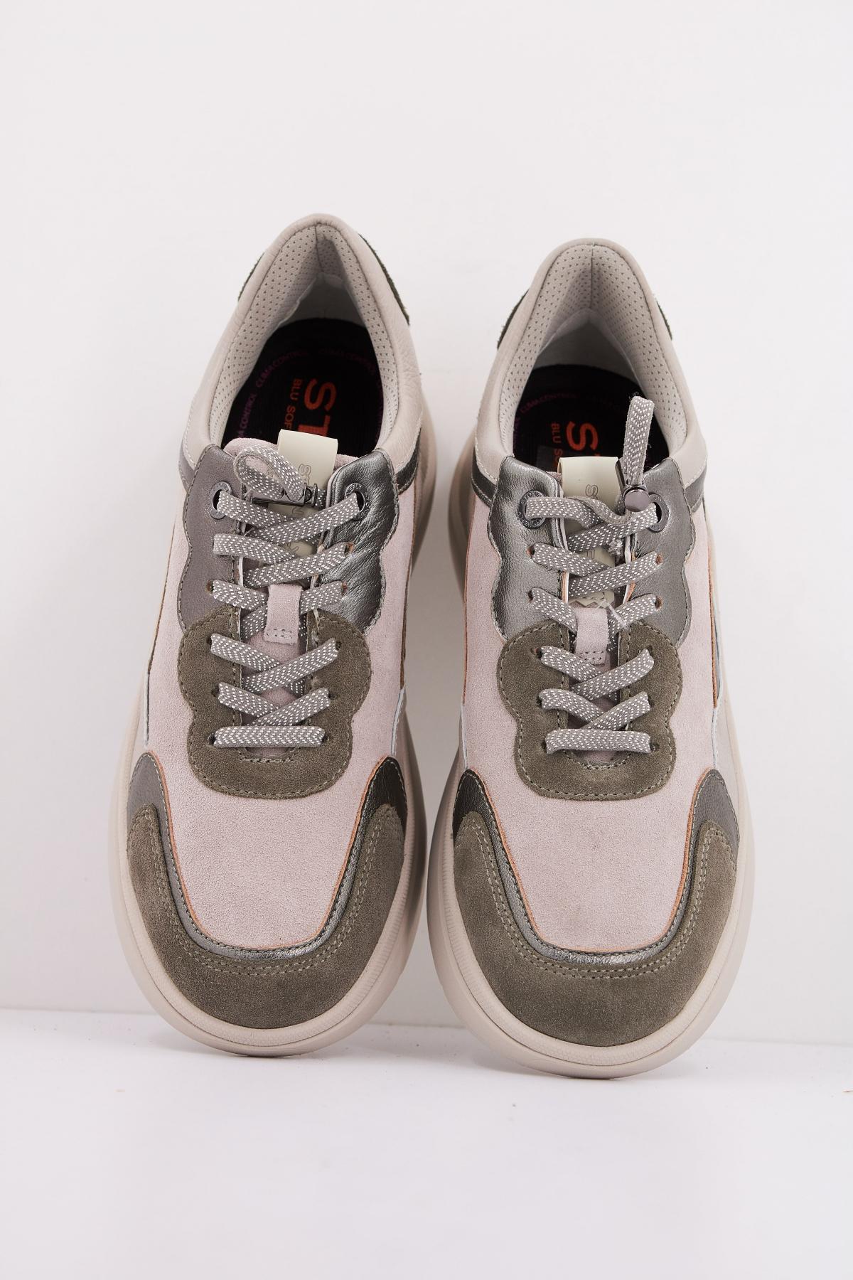 STONEFLY ROCHA  VELOUR/EMBOSSED LAMINATED LTH en color GRIS  (3)