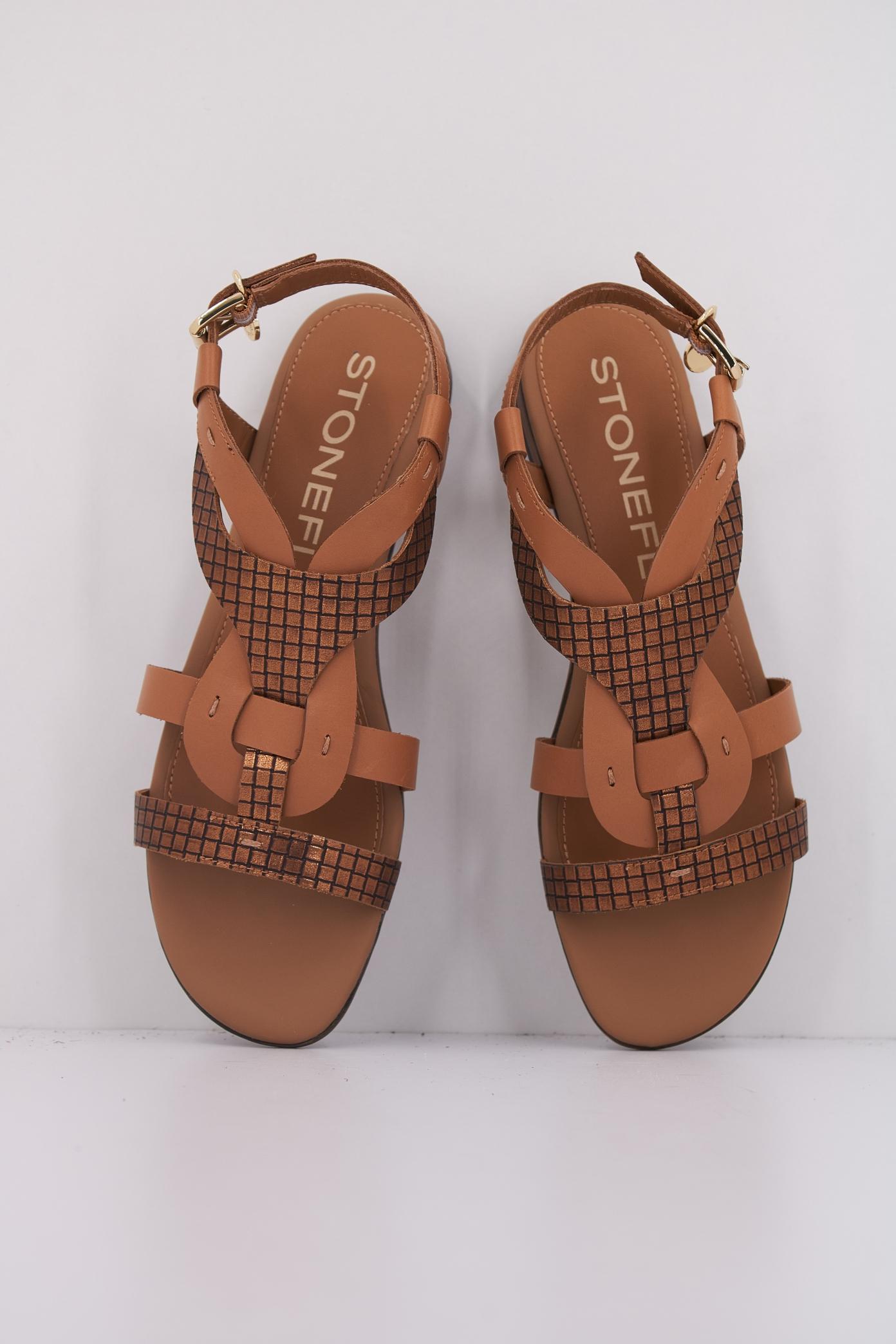 STONEFLY DAISY  CALF LTH/S. EMBOSSE en color MARRON  (3)